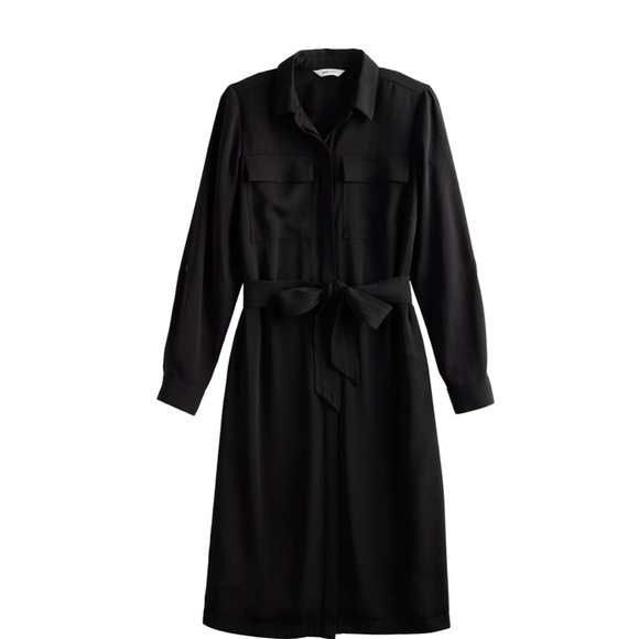 Women's Nine West Utility Midi Shirt Dress LEOPARD PRINT - Picture 2 of 2